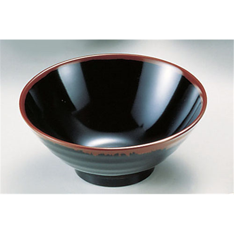 メラミン「長次郎窯」　そば丼（小） AN-64B 1袋（ご注文単位1袋）【直送品】