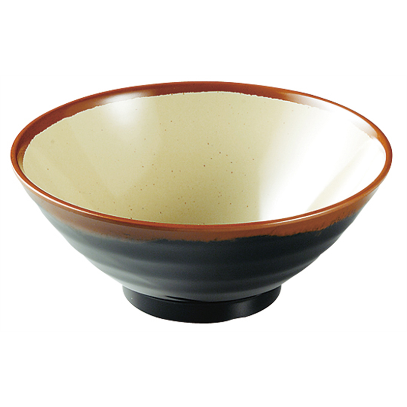 メラミン「長次郎窯」　そば丼（小） AN-64G 1袋（ご注文単位1袋）【直送品】