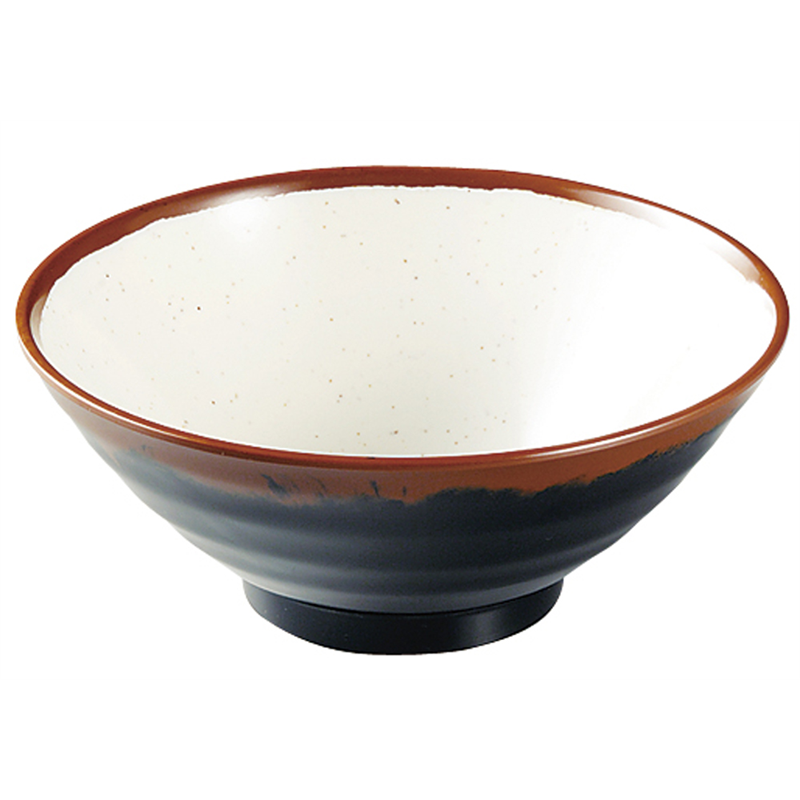 メラミン「長次郎窯」　そば丼（小） AN-64W 1袋（ご注文単位1袋）【直送品】