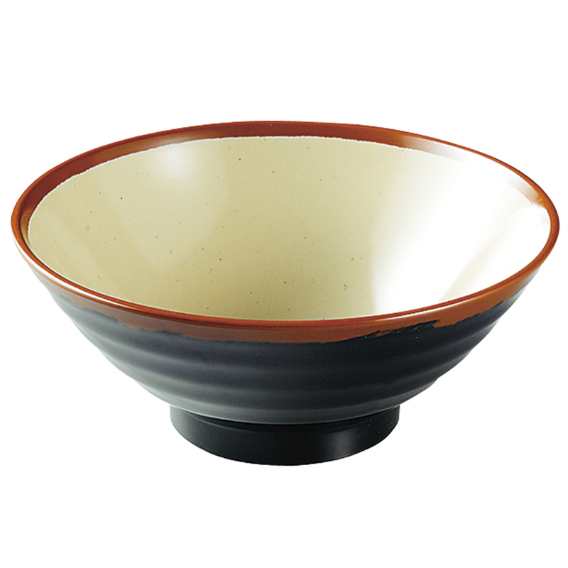 メラミン「長次郎窯」　そば丼（大） AN-65G 1袋（ご注文単位1袋）【直送品】