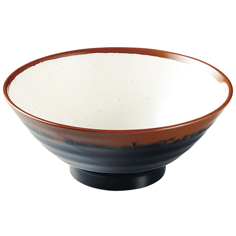 メラミン「長次郎窯」　そば丼（大） AN-65W 1袋（ご注文単位1袋）【直送品】