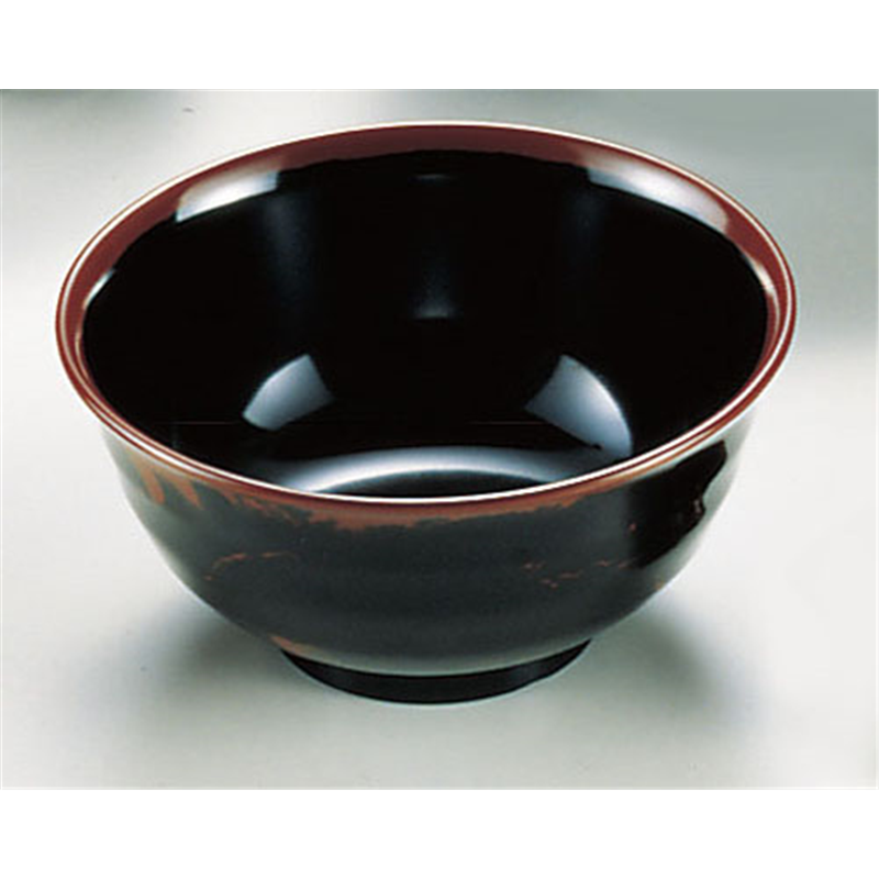 メラミン「長次郎窯」　羽反り丼（大） AN-60B 1袋（ご注文単位1袋）【直送品】