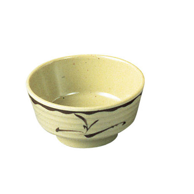 メラミン「織部」　のぞき丸型　OB-6  1袋（ご注文単位1袋）【直送品】