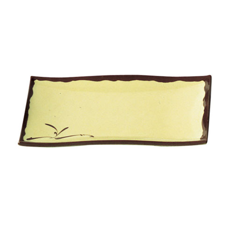 メラミン「織部」　波型焼物皿　OB-30  1袋（ご注文単位1袋）【直送品】