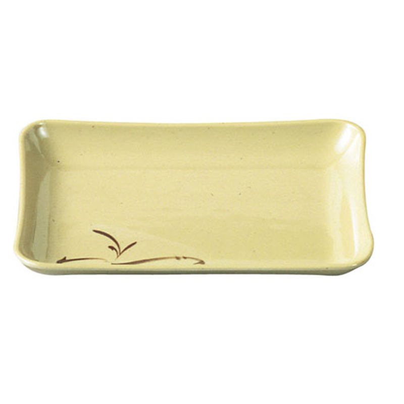 メラミン「織部」　角皿（大）切立 OB-29 1袋（ご注文単位1袋）【直送品】