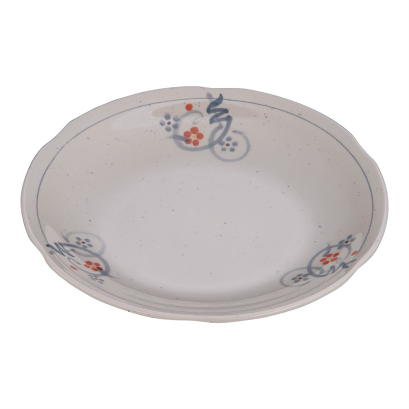 メラミン「かりん」丸皿 中 M-401-K 1個(ご注文単位1個)【直送品】