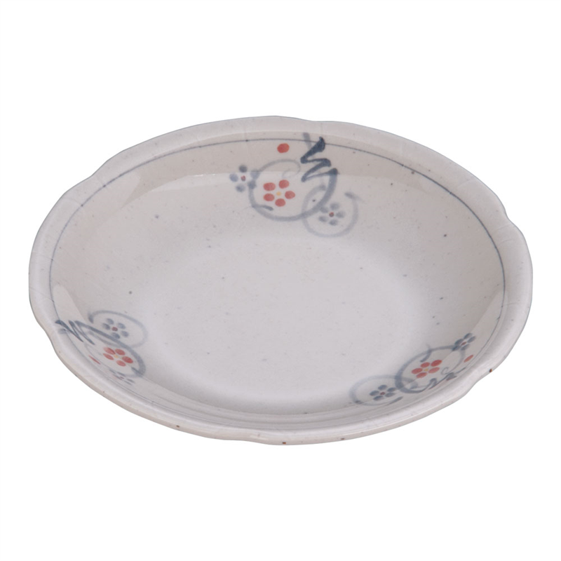 メラミン「かりん」丸皿 小 M-326-K 1個(ご注文単位1個)【直送品】