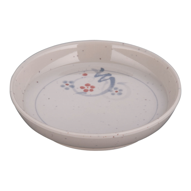 メラミン「かりん」小皿　　　　M-8-K  1個（ご注文単位1個）【直送品】