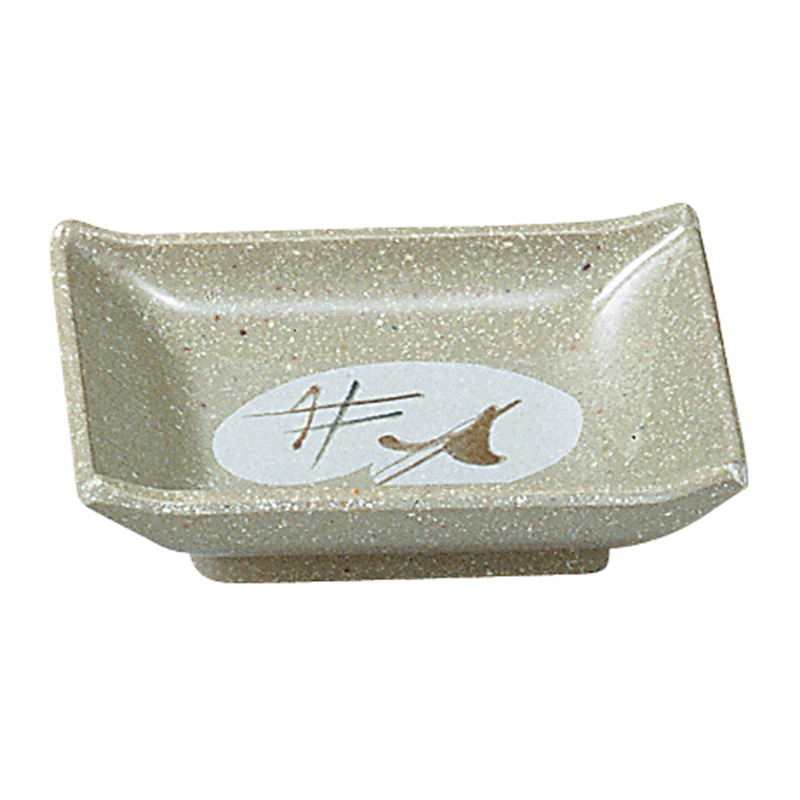 メラミン「雪ん子」　のぞき角型 YK-44 1袋（ご注文単位1袋）【直送品】