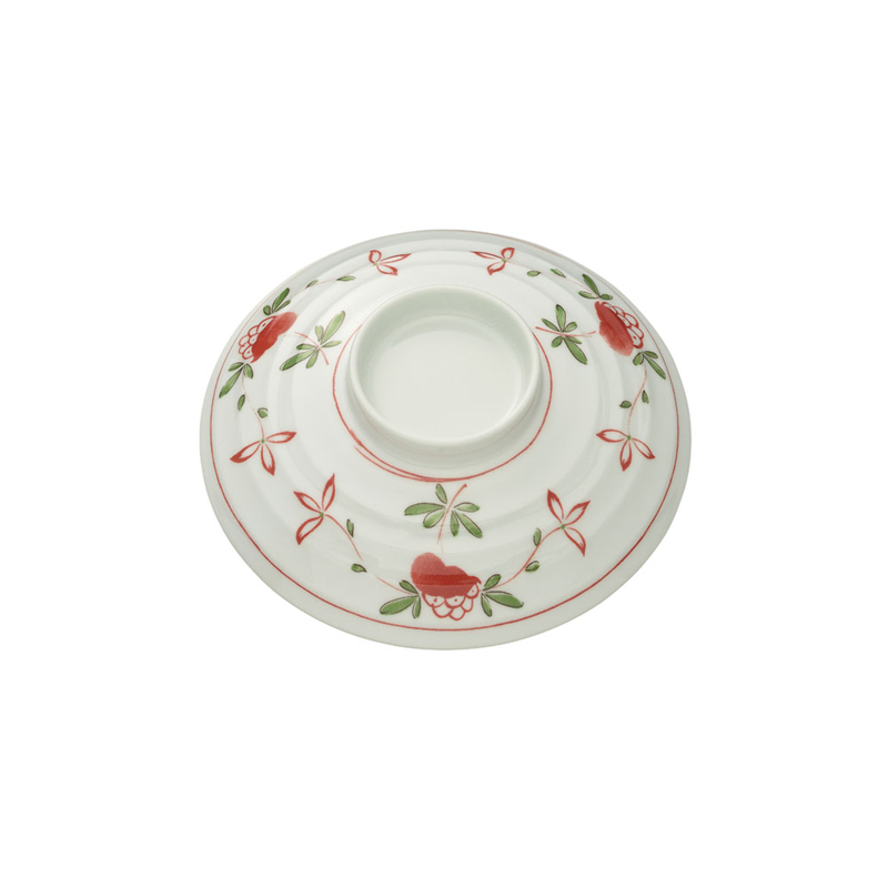 メラミン「赤絵」　丼（小）　蓋 AK-18B 1袋（ご注文単位1袋）【直送品】