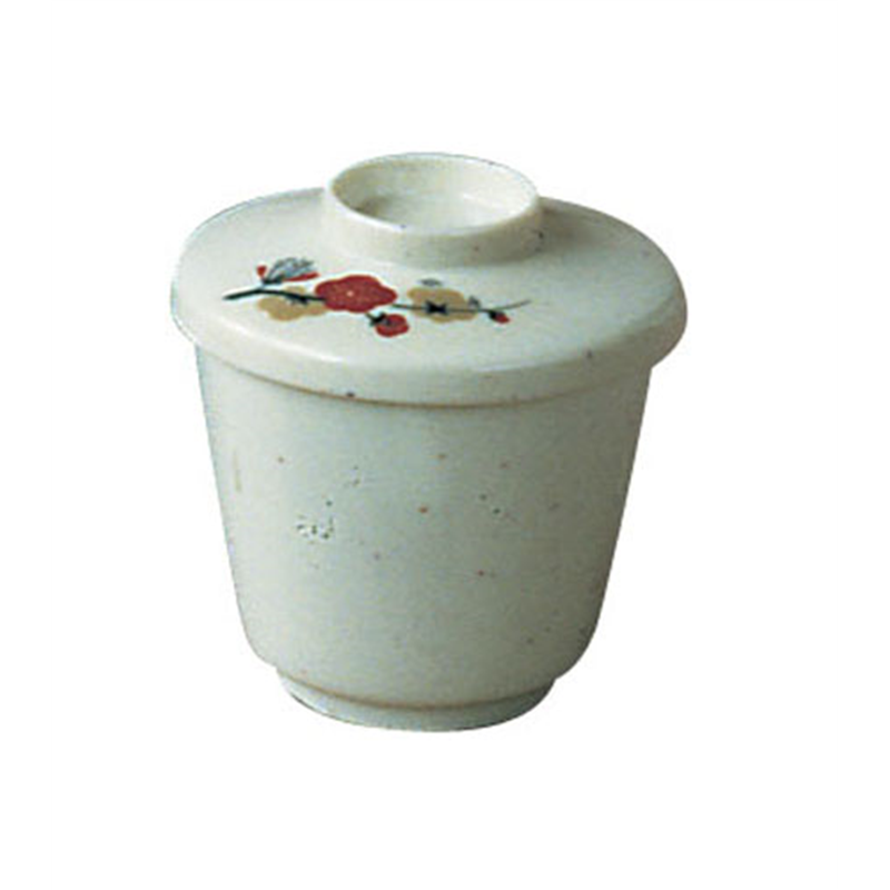 メラミン「元禄梅」 蒸し椀(蓋付) U-40 1袋(ご注文単位1袋)【直送品】