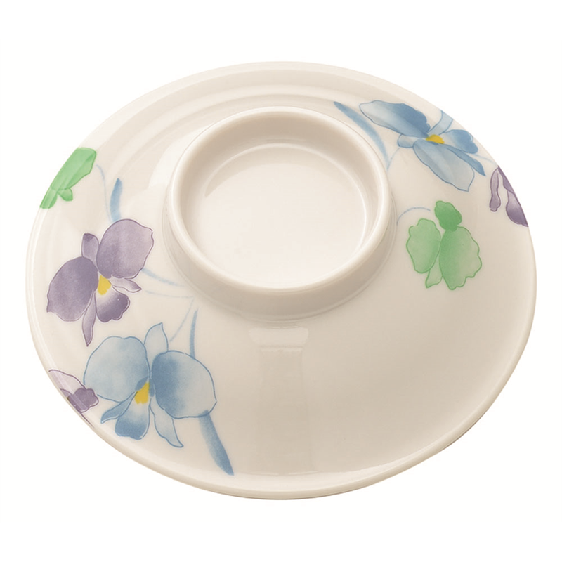 メラミン「すみれ」 ごはん丼 小 VO-58B 蓋 1袋(ご注文単位1袋)【直送品】