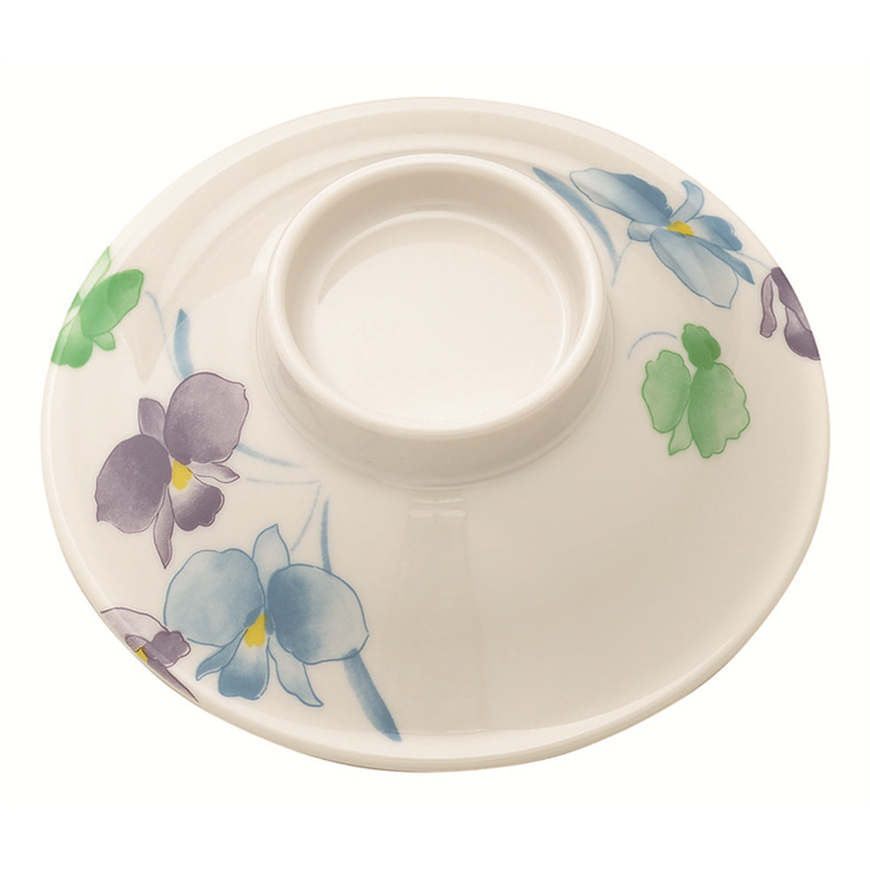 メラミン「すみれ」 ごはん丼 大 VO-57B 蓋 1袋(ご注文単位1袋)【直送品】