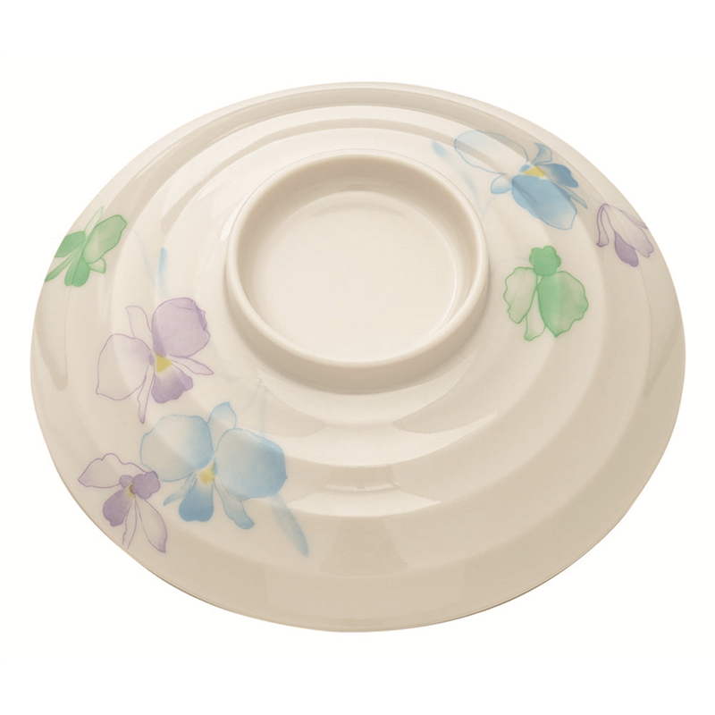 メラミン「すみれ」茶漬椀 蓋 VO-2 1袋(ご注文単位1袋)【直送品】