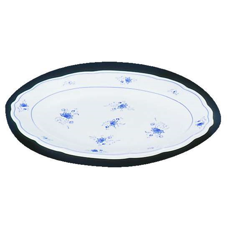 メラミン「ビューティフラワー」 小判皿 BF-12(12インチ) 1袋(ご注文単位1袋)【直送品】