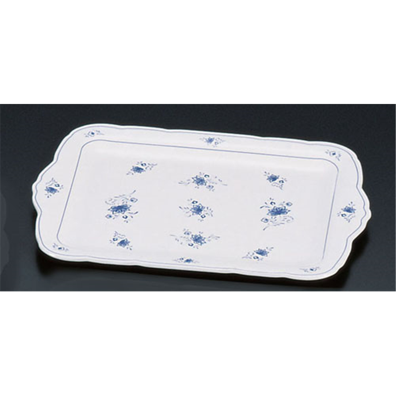 メラミン「ビューティフラワー」　　　角皿 BF-22　（14インチ） 1袋（ご注文単位1袋）【直送品】