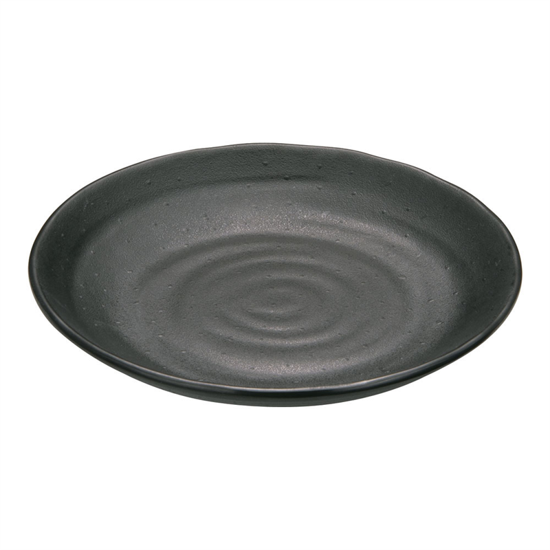 マイン　メラミンウェア　黒 丸皿13cm　M11-128 1個（ご注文単位1個）【直送品】