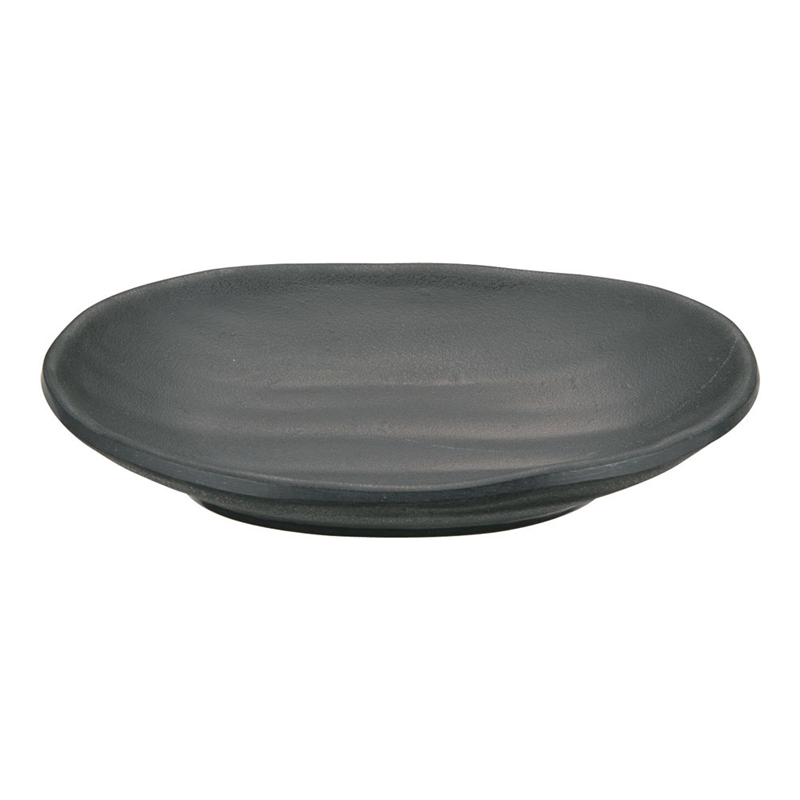 マイン　メラミンウェア　黒 小判皿　小　M11-137 1個（ご注文単位1個）【直送品】