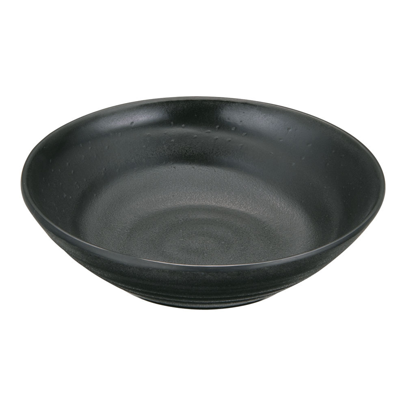 マイン メラミンウェア 黒 丸深皿 小 M11-131 1個(ご注文単位1個)【直送品】