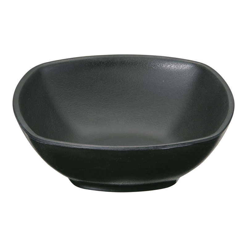 マイン メラミンウェア 黒 角深皿 中 M11-133 1個(ご注文単位1個)【直送品】