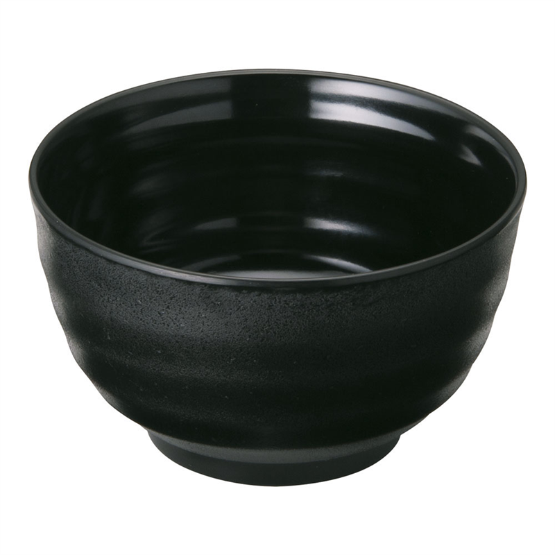 マイン メラミンウェア 黒 飯器 小 M11-145 1個(ご注文単位1個)【直送品】