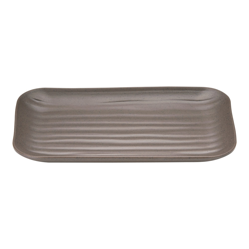 マイン　メラミンウェア　茶 角皿　大　M11-572 1個（ご注文単位1個）【直送品】