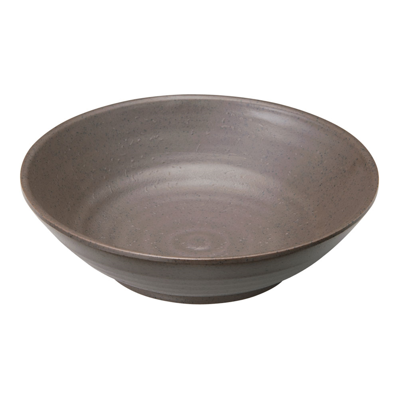 マイン メラミンウェア 茶 丸深皿 中 M11-567 1個(ご注文単位1個)【直送品】