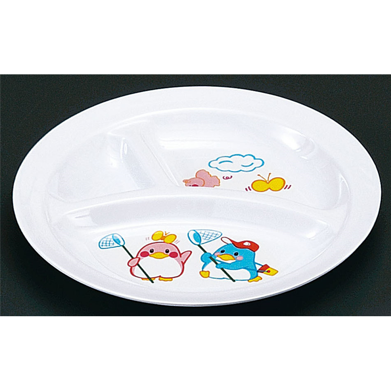 メラミンお子様食器「ベン＆ベティー」 BB-1　　　丸ランチ皿（大） 1袋（ご注文単位1袋）【直送品】