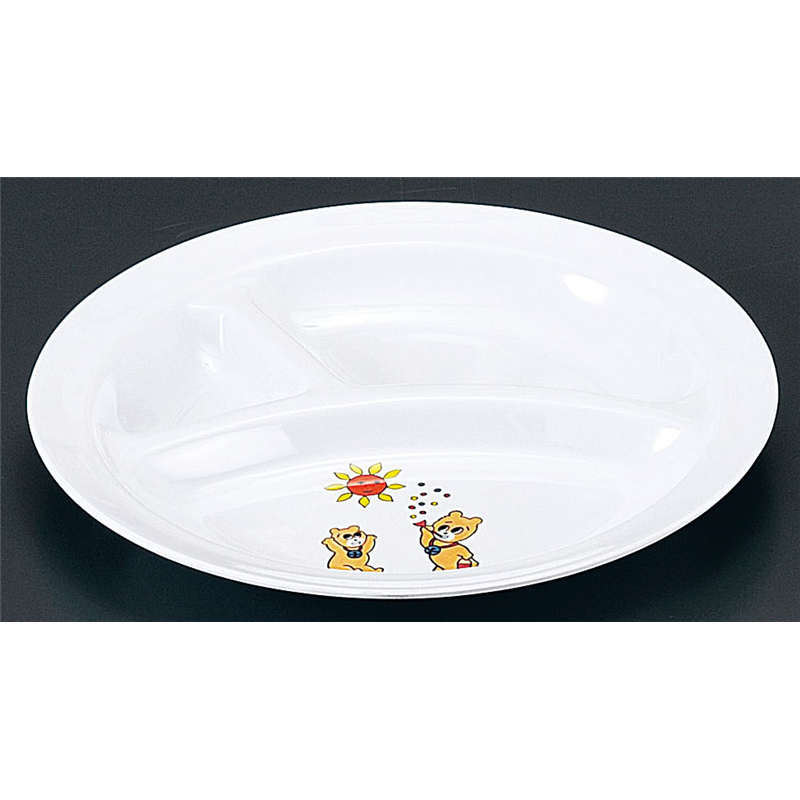 メラミンお子様食器「コロちゃん」 KF-1　　　　　　丸ランチ皿 1袋（ご注文単位1袋）【直送品】