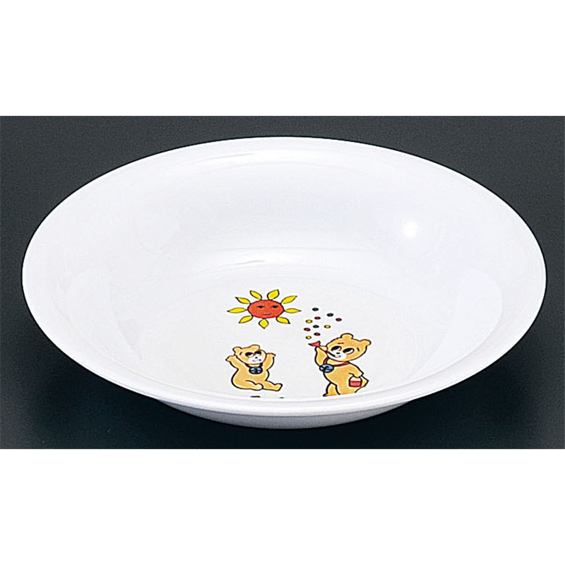 メラミンお子様食器「コロちゃん」 KF-2　　　　　　　カレー皿 1袋（ご注文単位1袋）【直送品】