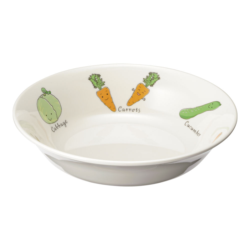 メラミンお子様食器「ベジタ村」 38-VV 15cm深皿 1個(ご注文単位1個)【直送品】