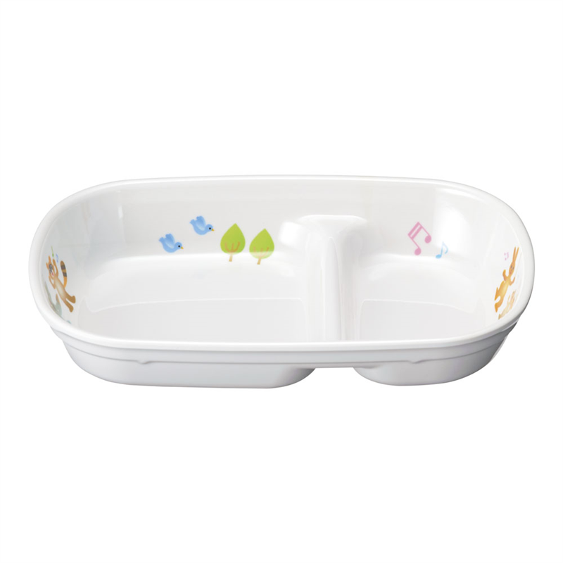 メラミンお子様食器「プチまる」 780-PM 二菜皿 1個(ご注文単位1個)【直送品】
