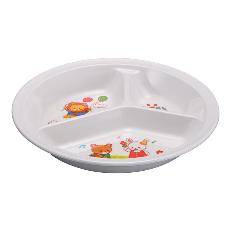 メラミンお子様食器 「みんなともだち。」 3ッ切ランチ皿 YMA-1 1個(ご注文単位1個)【直送品】