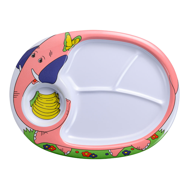 メラミンお子様ランチ皿 ゾウ 1個(ご注文単位1個)【直送品】