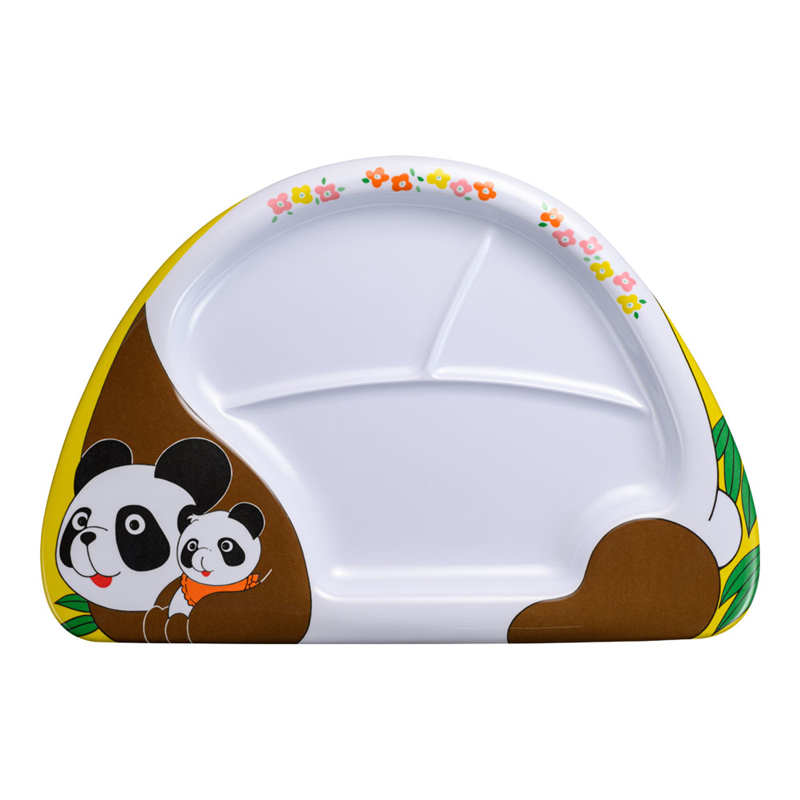 メラミンお子様ランチ皿 パンダ 1個(ご注文単位1個)【直送品】