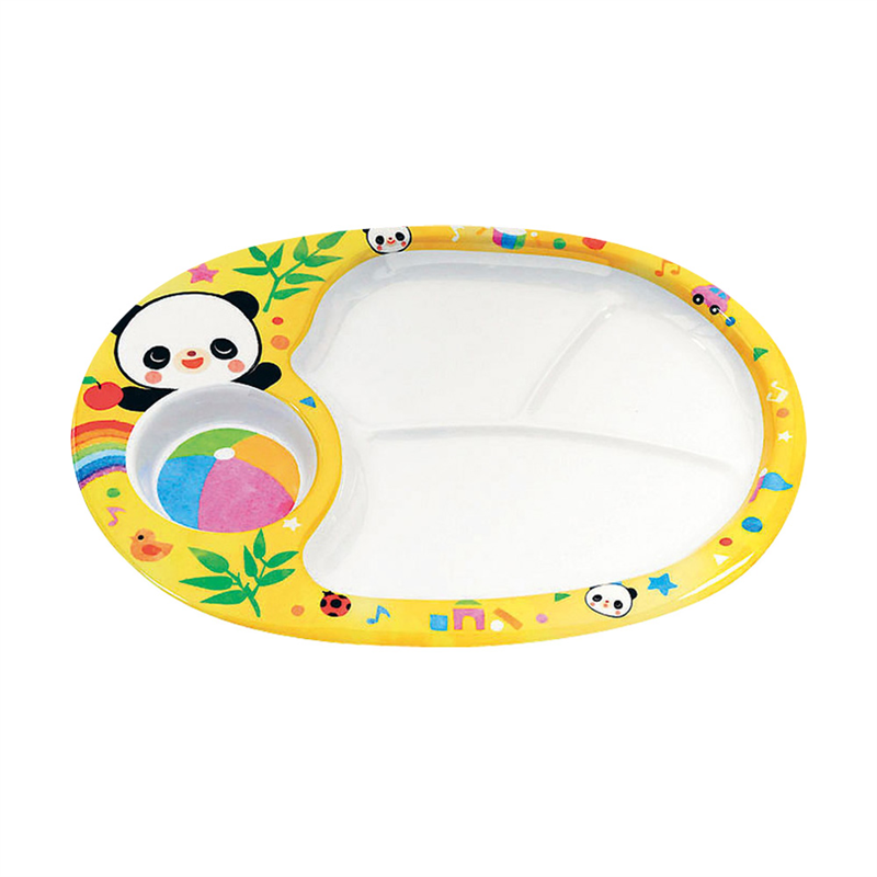 メラミンお子様ランチ皿 赤ちゃんパンダ L-7 1袋(ご注文単位1袋)【直送品】