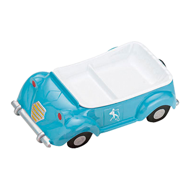 メラミンお子様ランチ皿 オープンカー ライトブルー 1袋(ご注文単位1袋)【直送品】