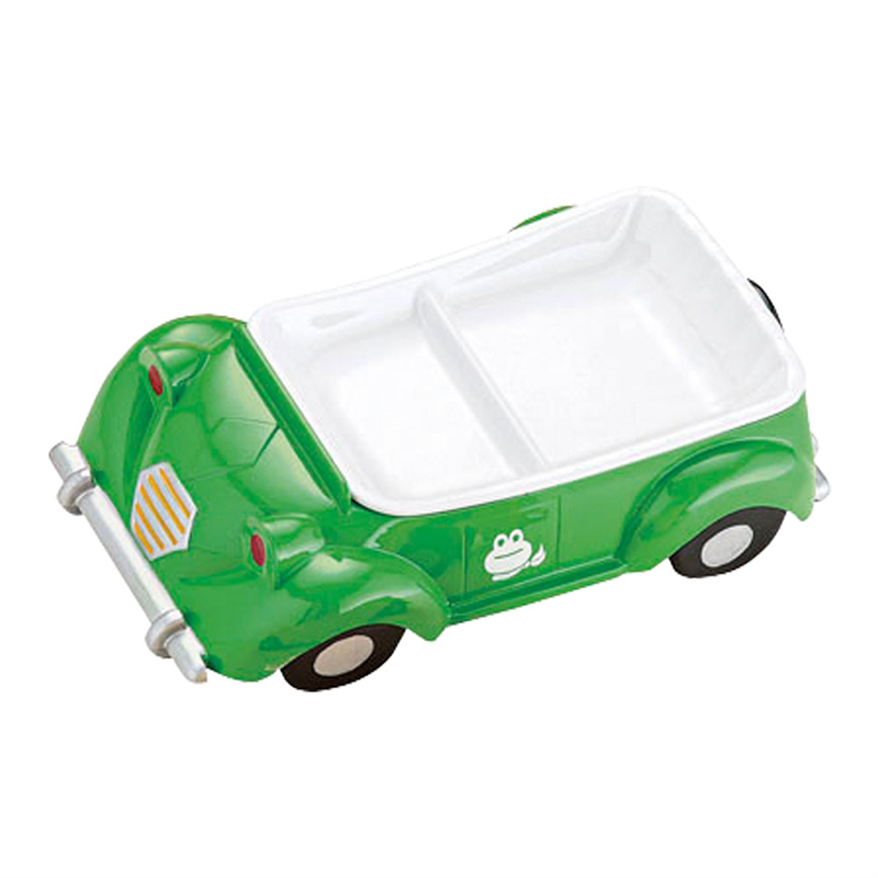 メラミンお子様ランチ皿 オープンカー グリーン 1袋(ご注文単位1袋)【直送品】