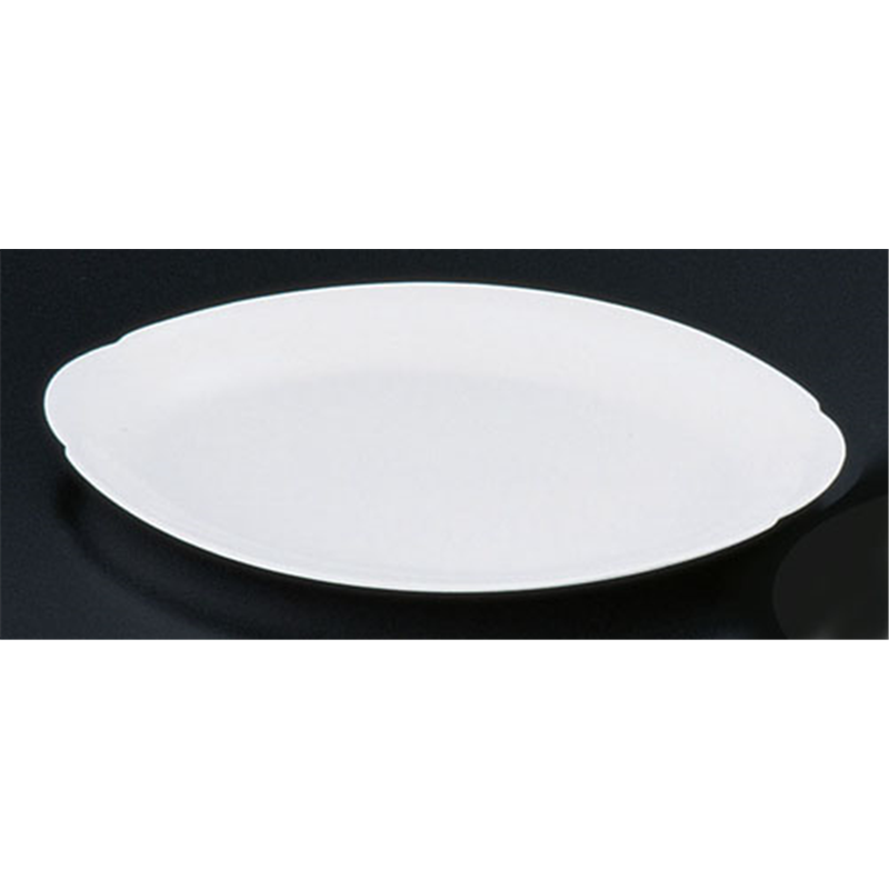 メラミン　小判皿（プラタン型）　№36A （12インチ）　　　白 1袋（ご注文単位1袋）【直送品】