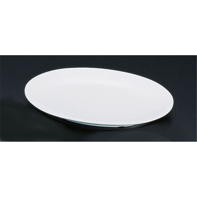 メラミン　小判皿（メタ型）　№38B （10インチ）　　　白 1袋（ご注文単位1袋）【直送品】