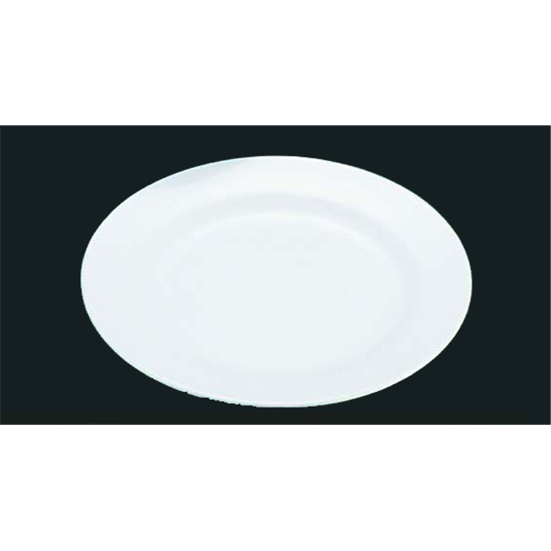 メラミン　ライス皿（リム型） №26B　白 1袋（ご注文単位1袋）【直送品】