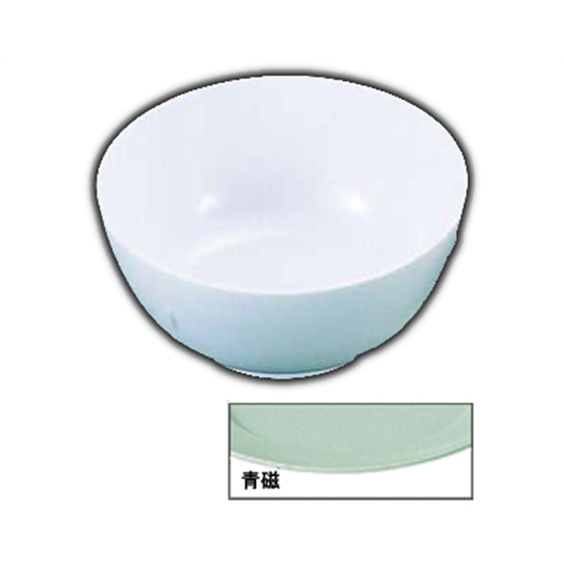 メラミン　給食用汁椀（特大）　№12 青磁 1袋（ご注文単位1袋）【直送品】