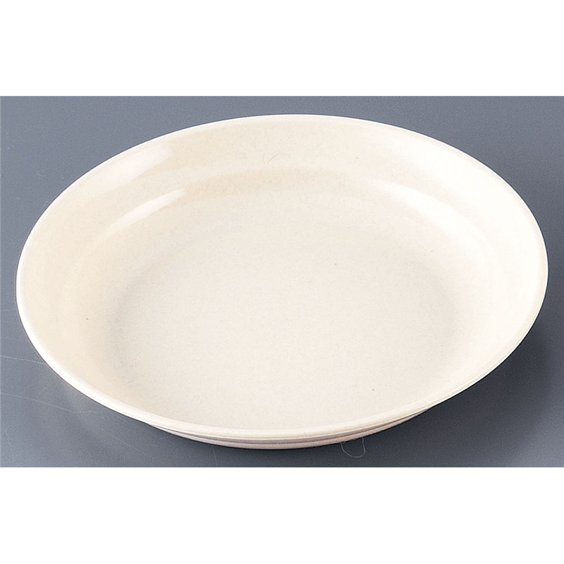 抗菌レジャー食器　丸皿 アイボリー（1P） 1個（ご注文単位1個）【直送品】