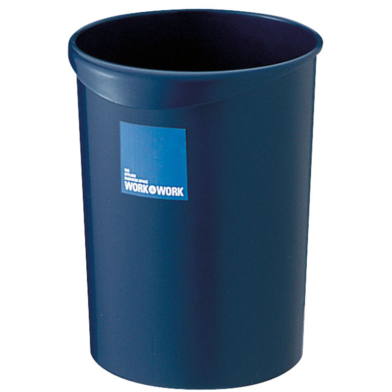 リス ワーク&ワーク屑入れ 丸 8L ダークブルー 1袋(ご注文単位1袋)【直送品】