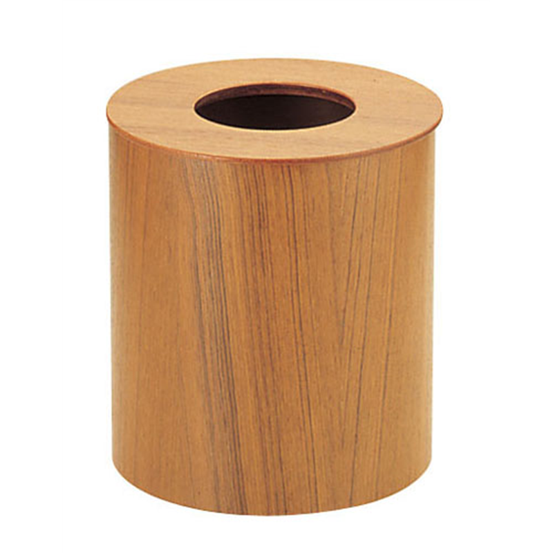 木製ルーム用ゴミ入れ 蓋付(チーク) 951 中 1箱(ご注文単位1箱)【直送品】