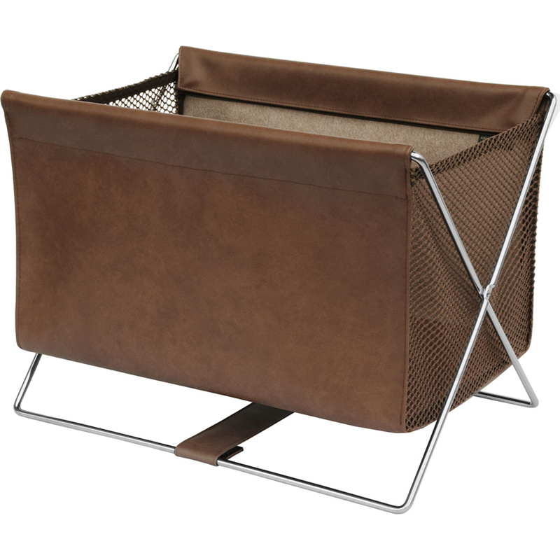 ミニサイドワゴン・合皮×メッシュ S R-365 ブラウン 1袋(ご注文単位1袋)【直送品】