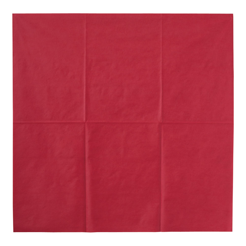 テーブルクロス　シート　オリビア　100cm角 ワインレッド　（50枚入） 1袋（ご注文単位1袋）【直送品】