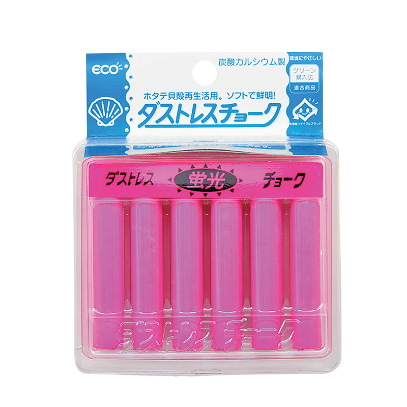 ダストレス蛍光チョーク(6本入) 赤 DCK-6-R 1個(ご注文単位1個)【直送品】
