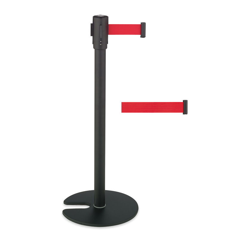 ベルトパーテーションスタンドD (スチール)赤 1袋(ご注文単位1袋)【直送品】