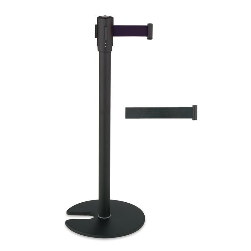 ベルトパーテーションスタンドD (スチール)黒 1袋(ご注文単位1袋)【直送品】